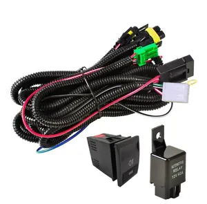 Car Fog Lamp Switch with long wiring harness Fit For Volkswagen Golf G3 G4 modified fog light switch