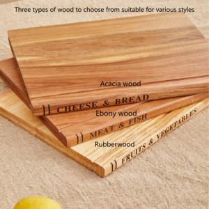 Juego de 3 Tablas de Cortar de Madera de Acacia Duraderas y Multiusos con Diseño Láser, Estilo <span class=keywords><strong>Libro</strong></span>, Último Modelo en Venta - Product Image 2