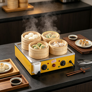 เครื่องนึ่งอาหารอเนกประสงค์สแตนเลสแบบหนา 4 ช่อง สำหรับติ่มซำกวางตุ้ง ร้านอาหารเชิงพาณิชย์ และร้านจัดเลี้ยง - Product Image 6