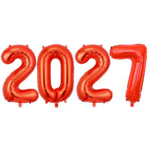 Set di Palloncini in Foil Numero 2027 <span class=keywords><strong>da</strong></span> 16, 32 e 40 Pollici, Decorazioni per Feste di <span class=keywords><strong>Capodanno</strong></span>, Regali per Bambini, Palloncini Digitali in Foil - Product Image 3
