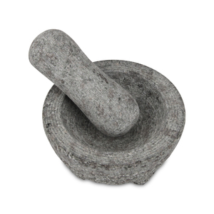 Personalizado <span class=keywords><strong>piedra</strong></span> natural de gran tamaño 15*8cm granito <span class=keywords><strong>Molcajete</strong></span> OEM mortero y mortero conjunto para golpear - Product Image 5