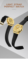 NAVIFORCE 8035 Montre de couple Homme et Femme Sport Chronographe avec cadran 24 heures WR 30m Ensemble de montres-bracelets Cadeau