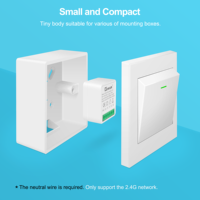Mini-interrupteur de contrôle bidirectionnel 16A, relais miniature, disjoncteur, module Wifi Bluetooth Tuya avec application Alexa Google Home Smart Life