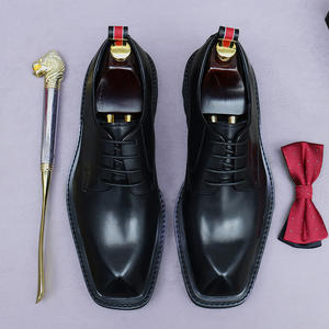 Chaussures décontractées pour hommes à lacets, style 2025, chaussures décontractées en cuir, chaussures habillées pour hommes - Product Image 1