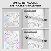 Thermalright TL-M12QRW blanco 120mm PWM ARGB PC caso ventilador 3 paquete inverso Infinity ventilador para PC de juegos radiador