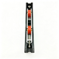Rouleau à rainure en nylon rouge anti-usure, poulie de fenêtre coulissante pour boîtier de porte coulissante en aluminium