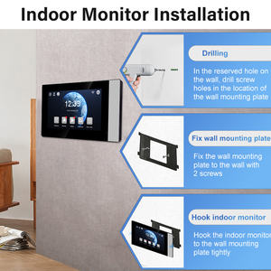 Sistema de Videoportero de 2 Cables para Residencial, Pantalla Táctil de Vidrio IPS de 7 Pulgadas, Monitor HD de 1024*600, IP65 Impermeable, Fácil Instalación - Product Image 3