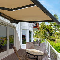 Vente Flash : Auvent de Terrasse Motorisé Rétractable de Luxe en Acrylique Revêtu de PVDF, Résistant à la Pluie, en Alliage d'Aluminium
