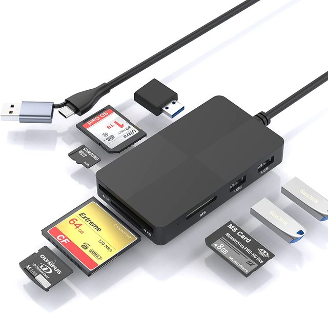 OEM 5pcs XD Card Memory USB3.0 Multi Card Reader Hub TF CF MS USB C for SD for SDXC SDHC Extra USB3.0