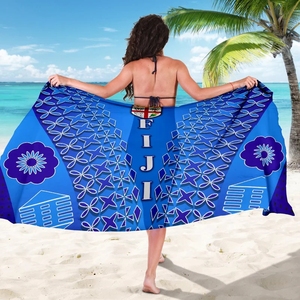 Sarong Fiji Drua Tapa all'Ingrosso, Gonna Sottile Pareo, Abito da Spiaggia per Donne e Ragazze, Lavalava Hawaiano <span class=keywords><strong>in</strong></span> Chiffon per <span class=keywords><strong>Bikini</strong></span> - Product Image 1