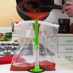 Adjustable Baggy Rack <b>Holder</b> Storage for Food Prep <b>Bag</b> Plastic Freezer <b>Bag</b> Ziplock <b>Bag</b> <b>Holder</b> Stand Meal Planning Kitchen Gadget - Product Image 3