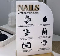 Panneau mural de conseils de suivi des ongles taille A3 A4 personnalisée pour salon de beauté décor de studio esthétique