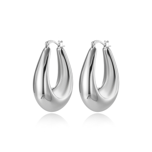 2025 nuovi <span class=keywords><strong>orecchini</strong></span> semplici accessoriati marea ovali in <span class=keywords><strong>argento</strong></span> 925 <span class=keywords><strong>orecchini</strong></span> Design nicchia - Product Image 1