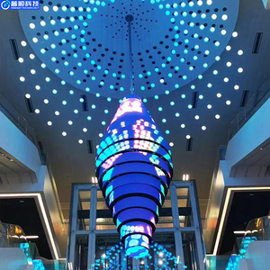 Pushunled xách tay LED quảng cáo Màn hình hiển thị mềm linh hoạt màn hình lớn cho thang máy & cửa hàng bán lẻ sử dụng - Product Image 5