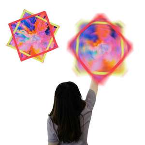 Лидер продаж, яркий жонглирующий Звездный УФ-реактивный прядильный тканевый платок из полиэстера и хлопка - Product Image 4