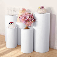 Housse de seau à dessert, accessoires de fête de mariage, nappe circulaire en polyester, support décoratif anti-poussière HQ-0018