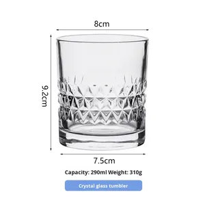 Modern European Whiskey Wine <strong>Glasses</strong> Crystal <strong>Glass</strong> <strong>Spirit</strong> Bar Liquor Beer <strong>Glasses</strong> 290ml Customizable Logo - Product Image 5