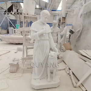 Vida-Tamanho Handcarved Religiosa Virgem Maria Bebê Jesus <span class=keywords><strong>St</strong></span>. <span class=keywords><strong>Joseph</strong></span> Escultura Religiosa Cristã Mármore Branco Estátua Sagrada Família - Product Image 6