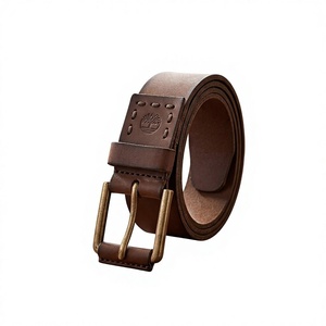 Ceinture pour homme BS INTERNATIONAL NA224 en cuir de vachette, couleur chocolat, avec boucle carrée vintage en forme de crâne, robuste, longueur personnalisable, durable et imperméable - Product Image 2