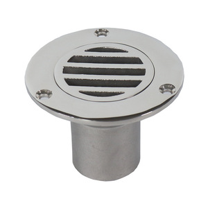Siphon de sol circulaire en acier inoxydable 316 de qualité marine avec grille pour bateau, salle de bain, douche - Product Image 1
