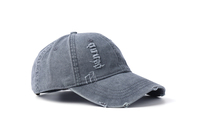 Casquette de baseball en jean vierge usée personnalisée OEM Casquette de papa en tissu denim vieilli unisexe Casquette en jean bleu délavé de luxe