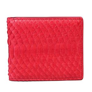 लाल महिला लक्जरी डिजाइनर द्वि-फोल्ड असली सांप वॉलेट महिला कस्टम अद्वितीय पर्स की त्वचा विदेशी चमड़े के बटुए 2025 - Product Image 1