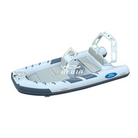 Bateau pneumatique Heida CE 14 pieds SP420 Rib Boat Aluminium Rib 420 14 pieds Catamaran gonflable Bateau de pêche 420 Rib Hdpe Bateau à fond plat