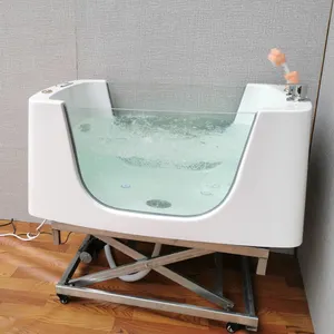 Nuovo Design elettrico sollevamento pet grooming spa vasche da bagno doccia con funzione di ozono e bagno a bolle d'aria