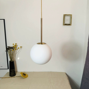Lampe suspendue en verre minimaliste moderne pour chambre à coucher, salle à manger, bar, café, îlot de cuisine, globe rond suspendu - Product Image 3