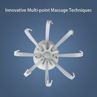 Masseur de tête électrique à 8 tentacules de pieuvre, outils de massage du cuir chevel, 3 modes, technologie TMS, batterie 500 mAh, vibration, soulagement du stress
