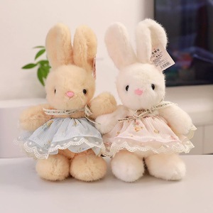 Peluche all'Ingrosso, Giocattolo di Peluche a Forma di Coniglio, Animale Imbottito Carino 35cm con Vestito Floreale, Giocattolo per Distributori Automatici - Product Image 3