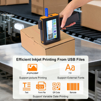 Impresora de Inyección de Tinta Portátil de Mano con Pantalla Táctil de 4.3 Pulgadas, 12.7 mm, PVC, para Codificación y Loteo