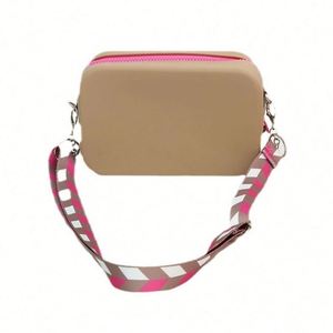 Women's Waterproof Silicone <b>Makeup</b> Bag Fashion Crossbody Cosmetic <b>Case</b> With Zipper Closure Coin Purse and <b>Brush</b> Pouch - Product Image 5