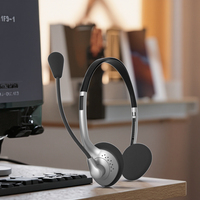 Casque audio filaire avec microphone, casque stéréo pour ordinateur 3,5 mm et commandes audio intégrées
