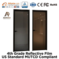 Puerta de Baño de Aluminio Impermeable al Por Mayor con Vidrio Esmerilado para Proyectos de Apartamentos Modernos, Precio de Fábrica, Suministro al Por Mayor