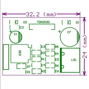 Carte amplificateur audio Tda2030a module amplificateur carte finie 2.0 module amplificateur mono bricolage - Product Image 3