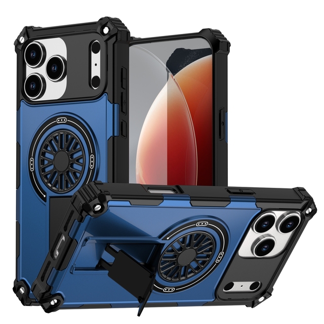 Ready to Ship Slim Shockproof Phone Case with Kickstand Fidget Spinner Fun Phone Case with Stand for iPhone 17 Pro Max Plus