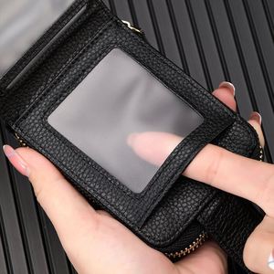 Unisex Driver's License Card Holder Zipper Coin <b>Purse</b> Large Capacity Multi-function ID Holder Access Control Credit Card PU - Product Image 3