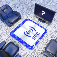 Étiquette autocollante RFID miniature programmable personnalisable 13,56 MHz en PVC/papier 213/215/216/d43/d41 S50 1/4k, étanche et sur mesure