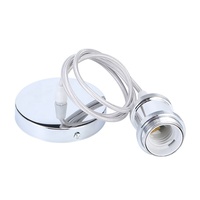 Jeu de cordons E26 E27, lampe suspendue vintage en aluminium, noir, chrome, couleur or, douille de lampe, support de base