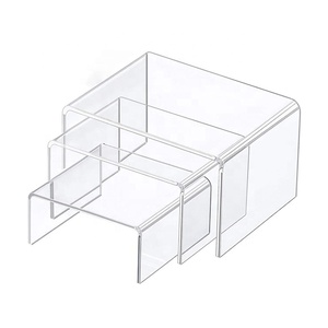Bàn trà thủy tinh hình chữ U sáng tạo + Bàn điều khiển Acrylic hình chữ U & bộ phân Acrylic trong suốt đầy màu sắc - Product Image 5