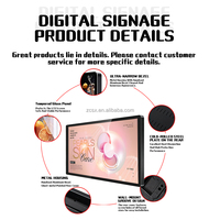 Pantalla Digital de Señalización para Montaje en Pared, Máquina de Publicidad Comercial con Marco Ultra Delgado para Tiendas Minoristas, Centros Comerciales y Vestíbulos