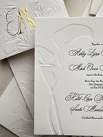 Invitaciones Elegantes con Impresión Tipográfica en Papel de Algodón Puro, Personalizadas con Grabado en Relieve, para Aniversarios, Celebraciones y Bodas, Venta al Por Mayor