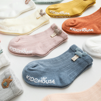 Chaussettes pour bébés et enfants en coton peigné personnalisées pour nouveau-nés et tout-petits, antidérapantes