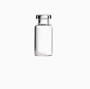 Mini frasco de vidrio transparente con tapa de aleación bicolor púrpura y plateada, junta de silicona elástica suave - Product Image 3