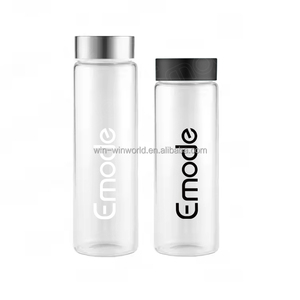 Thể thao 20oz kín cao cấp rộng miệng <span class=keywords><strong>Glass</strong></span> Shaker chai phòng tập thể dục với leakproof nắp thép không gỉ BPA miễn phí cho bổ sung - Product Image 4