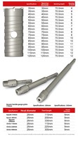 Scie cloche murale Beili SDS Plus en carbure de tungstène à 3 lames pour briques, mousse et murs en briques mixtes