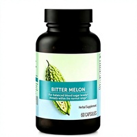 Capsules de melon amer OEM/ODM, extrait de melon amer, soutien du métabolisme du glucose à base de plantes, sans OGM, végétalien, sans gluten
