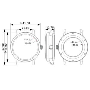เคสนาฬิกาสแตนเลสสตีลระดับพรีเมียมของ Sanyota 8215 OEM ตัวเรือนแข็งขนาด41มม. อุปกรณ์เสริมสำหรับผลิต MOQ ต่ำ - Product Image 6
