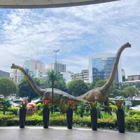 Modèle de dinosaure animatronique Velociraptor en acier de haute qualité, contrôle infrarouge, taille personnalisable, pour centre commercial intérieur/extérieur